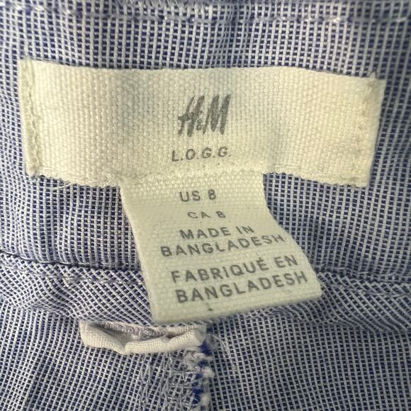 H&M Pin Striped Feminine Polished Sophisticated Academia Beach Womens Shorts 8 - Picture 3 of 7